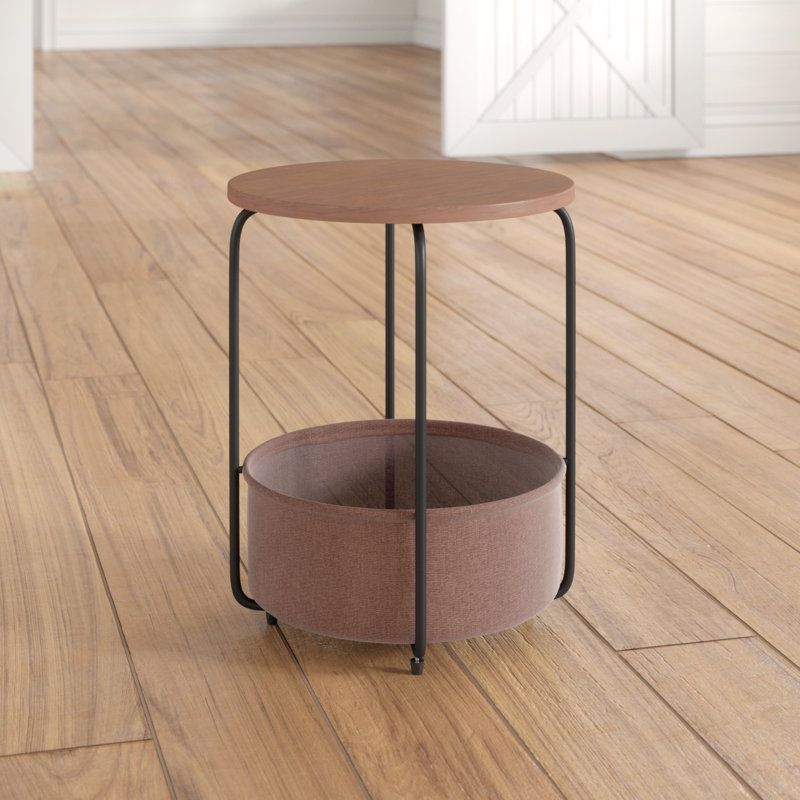 Gracie Oaks Alvin Modern Round End Table With Storage Reviews
