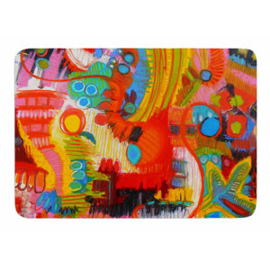 Flower Power by Jeff Ferst Memory Foam Bath Mat