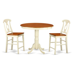 Jackson 3 Piece Counter Height Pub Table Set by East West Furniture