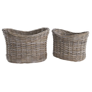 2-tlg. Aufbewahrungskorb-Set aus Rattan von Cast..