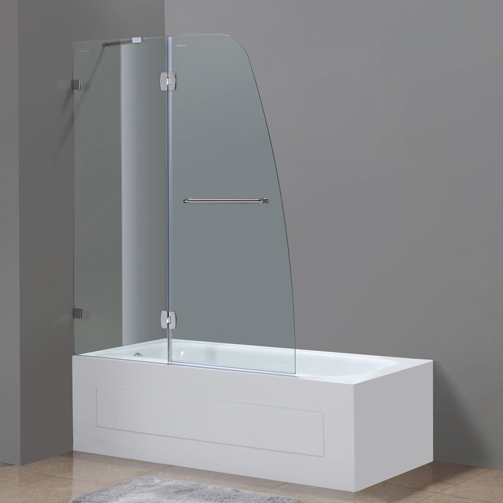 Aston Soleil 48 X 58 Hinged Completely Frameless Tub Height Shower Aston Soleil 48 X 58 Hinged Completely Frameless Tub Height Shower Door Wayfair Ca
