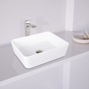 Marigold Matte Stone Rectangular Vessel Bathroom Sink