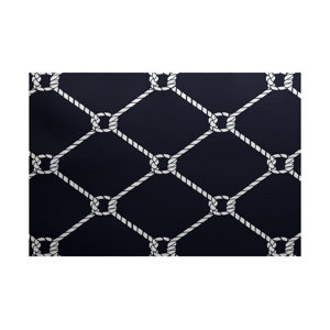 Bridgeport Navy Blue Indoor/Outdoor Rectangle Area Rug