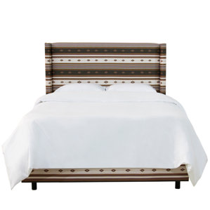 Tierra Wingback Linen Upholstered Panel Bed by Union Rustic