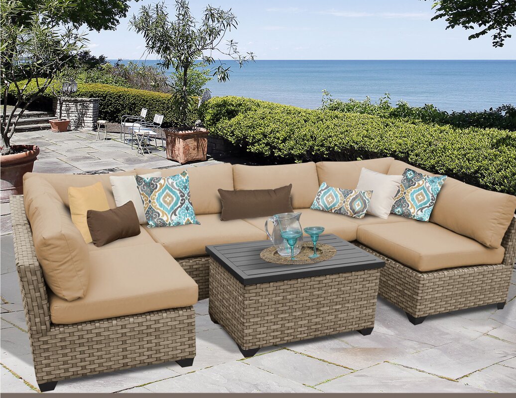 Tk Classics Monterey 7 Piece Sectional Set With Cushions & Reviews 