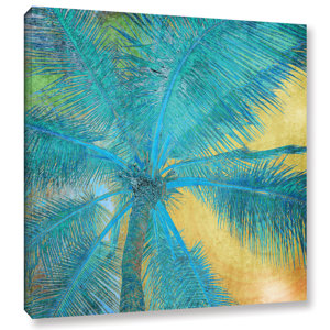 Palm Tree Sunset II Painting Print on Wrapped Canvas