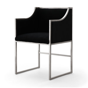 Juno Velvet Upholstered Dining Chair by Everly Quinn