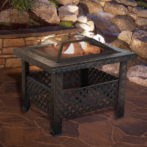 Steel Wood Burning Fire Pit Table