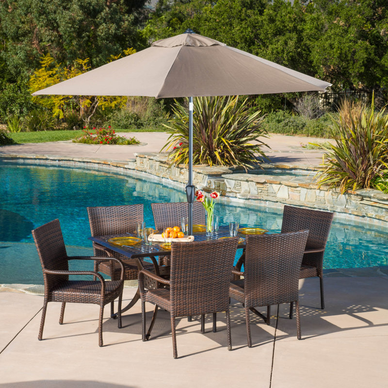 Patio Furniture 7 Piece Set brayden studio lawhon 7 piece dining set & reviews | wayfair Patio Furniture 7 Piece Set brayden studio lawhon 7 piece dining set & reviews | wayfair