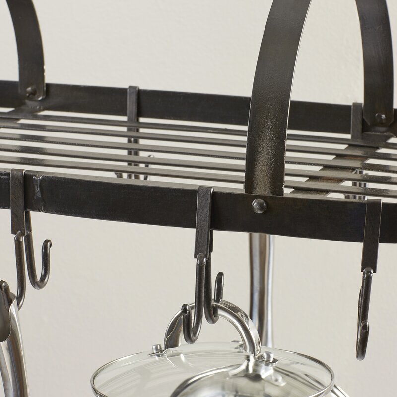 Darby Home Co Kitchen Hanging Pot Rack Reviews Wayfair   Kitchen Hanging Pot Rack 