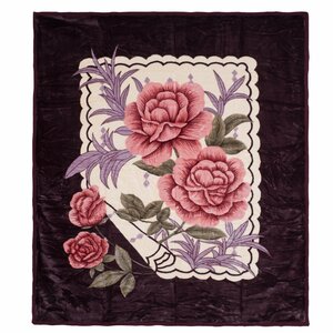 Mink Plush Rose Blanket