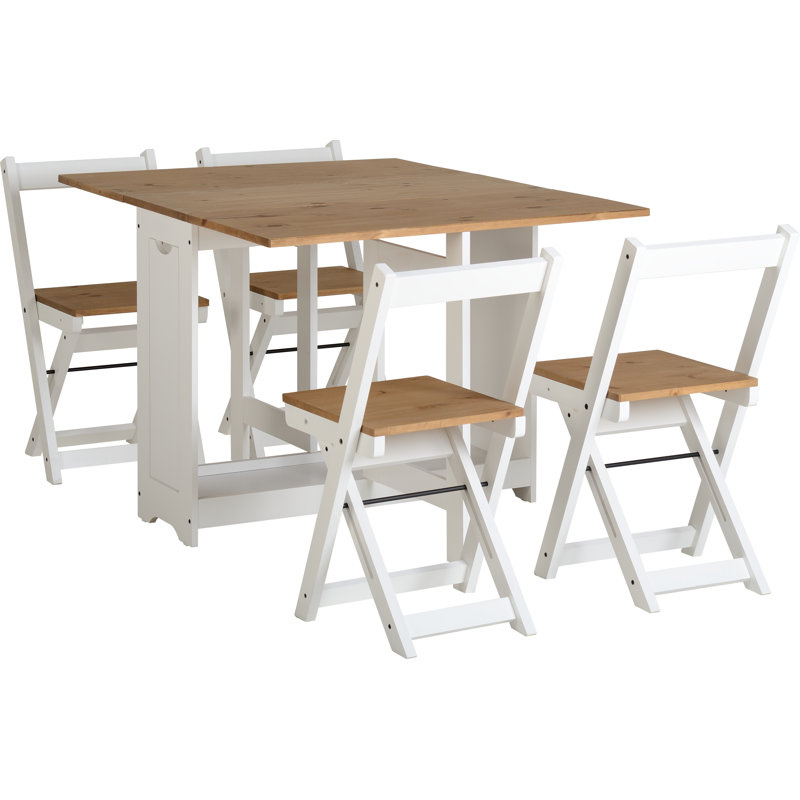 August Grove Southchase Folding Dining Set With 4 Chairs Reviews Southchase Folding Dining Set With 4 Chairs