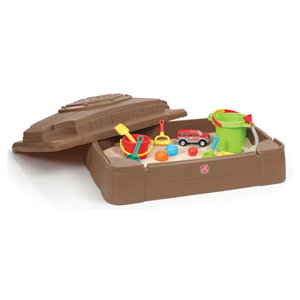 Play and Store 2' Rectangular Sandbox with Cover