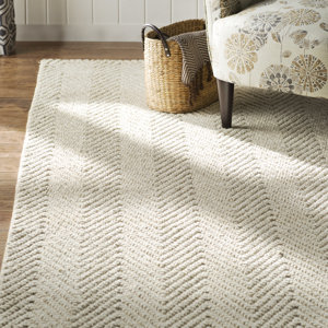 Honesdale Hand-Woven Ivory/Beige Area Rug