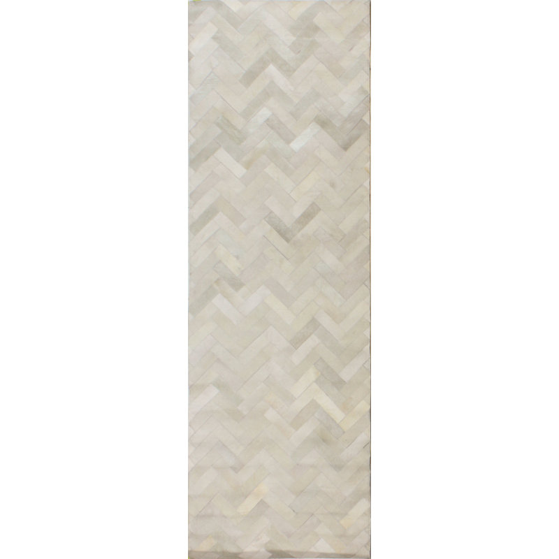 Foraker Cow Hide HandWoven Cream Area Rug & Reviews AllModern