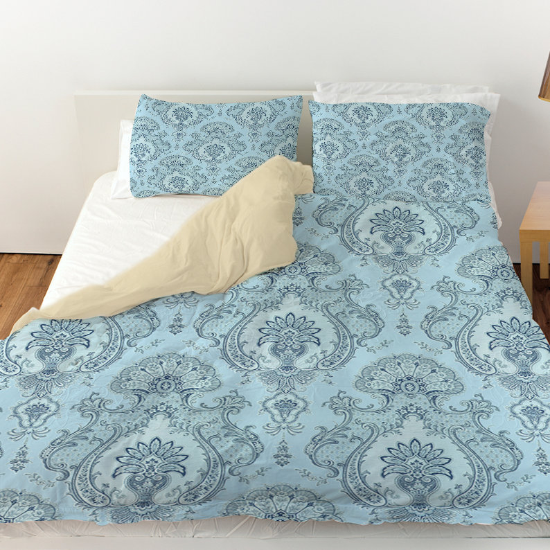 Manual Woodworkers & Weavers Damask Pattern Duvet Cover Wayfair