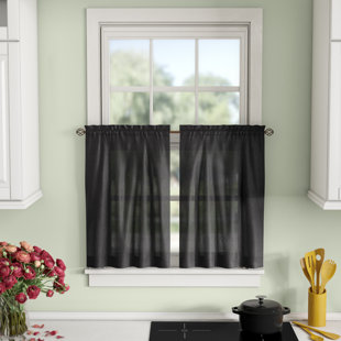 Black Valances Kitchen Curtains You Ll Love In 2019 Wayfair Quickview