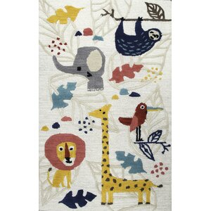 Ashlee Hand-Tufted Yellow/Gray Kids Rug