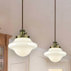 Botkins 1-Light Schoolhouse Pendant