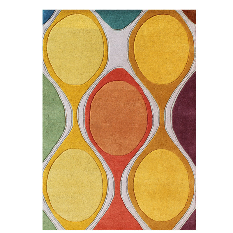 Brayden Studio Gilland Modern Hand Tufted Wool Yellow Area Rug Wayfair Gilland Modern Hand Tufted Wool Yellow Area Rug