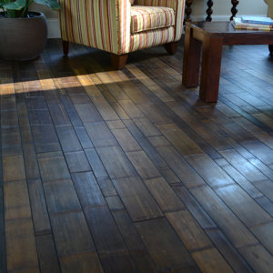 Random Width Solid Bamboo  Flooring in Natural Skin