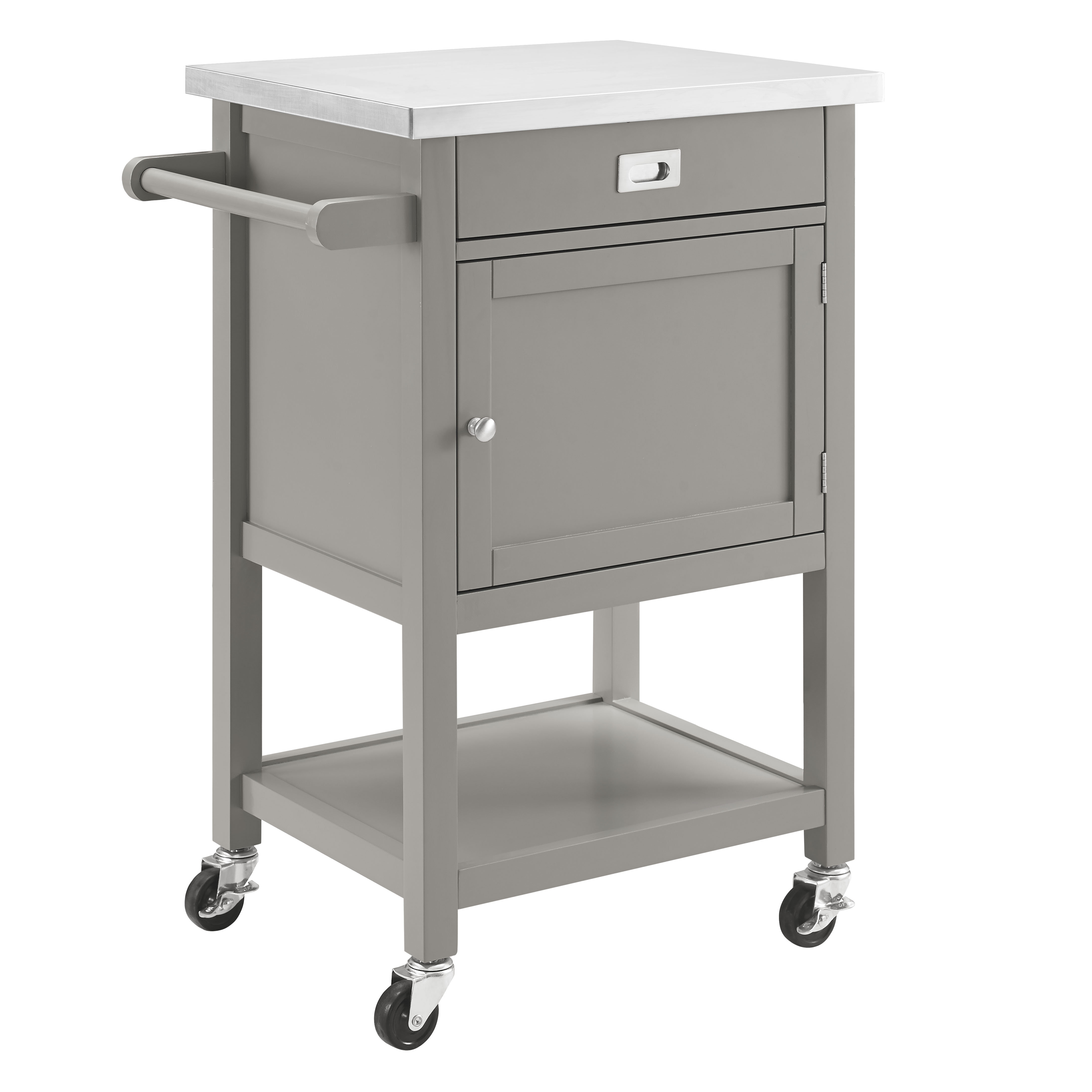 Willa Arlo Interiors Eira Kitchen Cart With Stainless Steel Top Willa Arlo Interiors Eira Kitchen Cart With Stainless Steel Top Reviews Wayfair