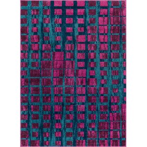 Angie Mid-Century Modern Purple Area Rug