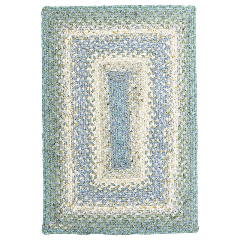 Homespice Decor Cotton Braided Baja Blue Area Rug & Reviews Wayfair