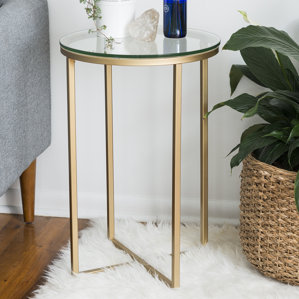 Angeles Round End Table by Everly Quinn