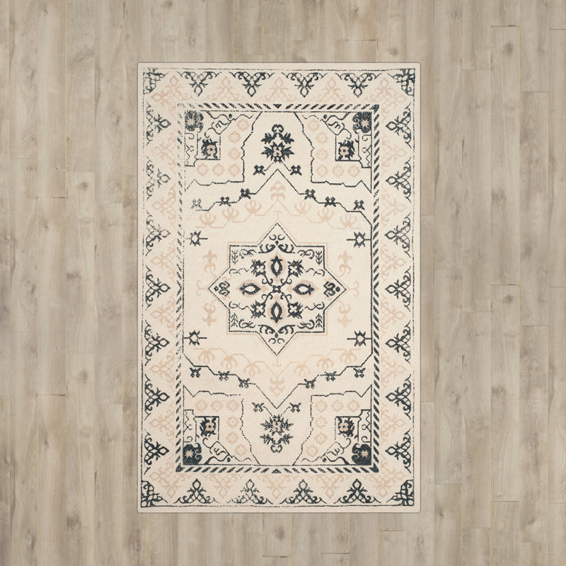 Charlton Home Driffield HandTufted Ivory/Charcoal Area Rug & Reviews
