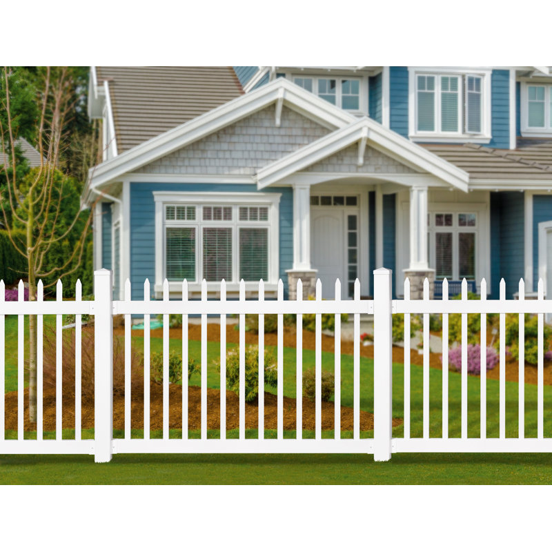 Wam Bam NoDig Fence 4 ft. x 6 ft. Nantucket Vinyl Picket Fence with
