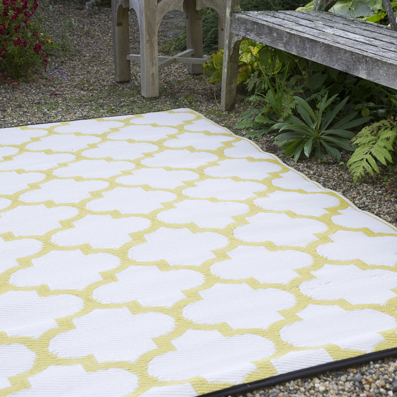 Latitude Vive Tangier Green/Yellow Outdoor Rug & Reviews Wayfair.co.uk