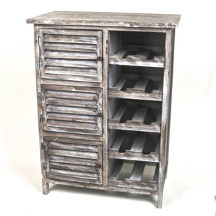 Reclaimed Wood Wine Cabinet Wayfair Gwinnett Wooden Wine Bar Cabinet