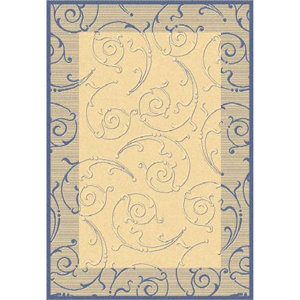 Poole Natural / Blue Outdoor Area Rug