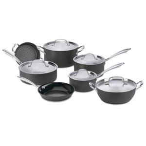 Green Gourmet Hard-Anodized Aluminum 12 Piece Cookware Set