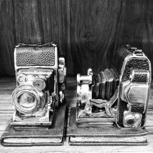 2-tlg. Buchstützen Retro SLR Camera von Castlet..