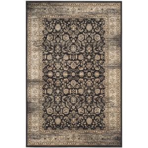 Vintage Black/Ivory Area Rug