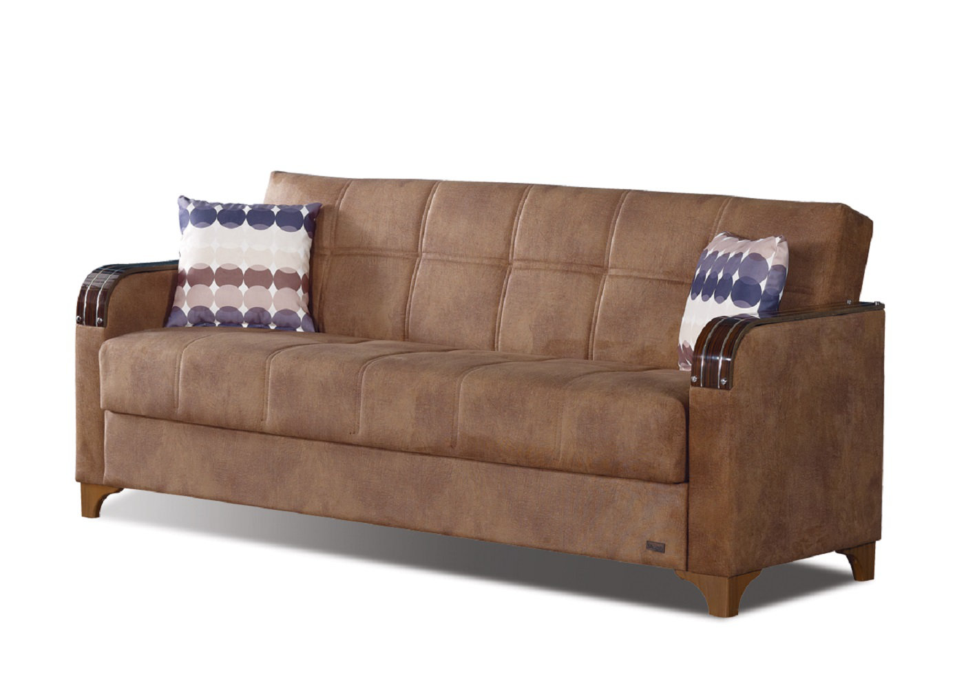 Laude Run Meaney Microsuede Sofa Bed Wayfair