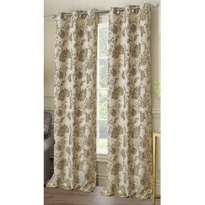 Clarissa Floral Room Darkening Grommet Curtain Panels (Set of 2)