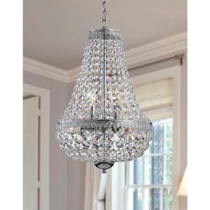 Symmetric 6-light Crystal Chandelier