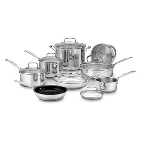 14-Piece Non-Stick Stainless Steel Cookware Set