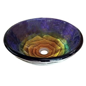 Glass Circular Vessel Bathroom Sink