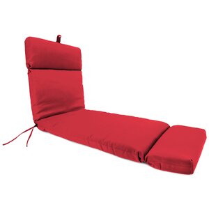 Outdoor Red Sunbrella Chaise Lounge Cushion