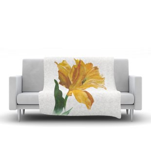 Light Yellow Throws Wayfair Yellow Tulip Throw Blanket