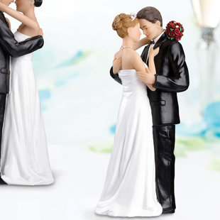 black wedding cake toppers
