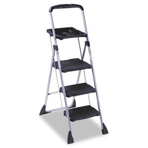 5.08 ft Steel Platform Step Ladder with 225 lb. Load Capacity
