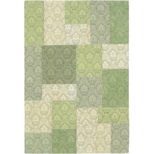 Collage Green/Light Green Open Field Area Rug