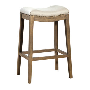 Linen Backless Bar Stool by Furniture ..