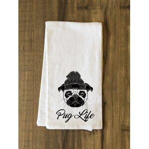 Pug Life Beanie Tea Towel