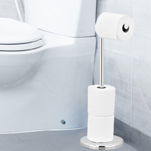 Free Standing Toilet Paper Holders You Ll Love Wayfair Cavazos Freestanding Toilet Paper Holder With Stand
